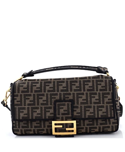 Pre-Owned Fendi Large Baguette Nm Bag Zucca Canvas