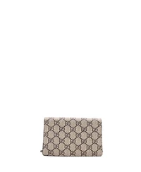 Pre-Owned Gucci Super Mini Dionysus Bag Gg Coated Canvas
