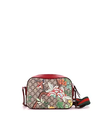Pre-Owned Gucci Medium Camera Shoulder Bag Tian Print Gg Coated Canvas