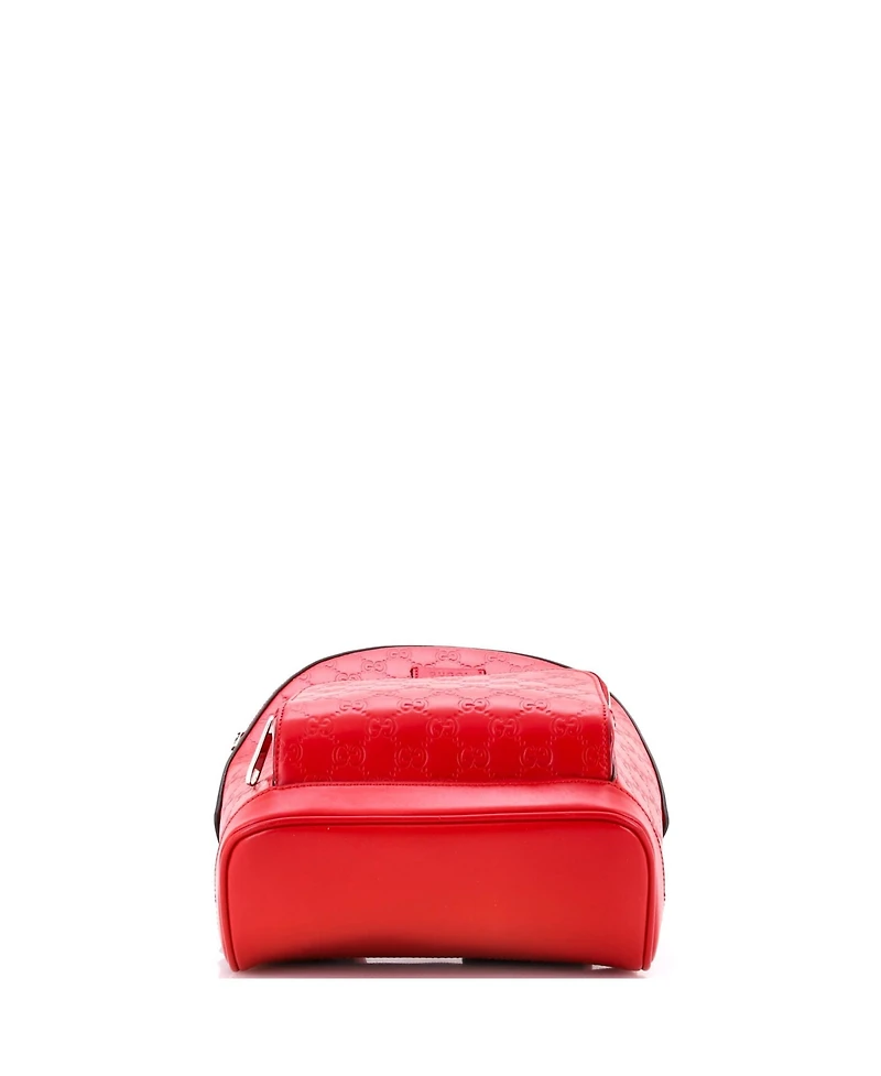 Pre-Owned Gucci Small Signature Pocket Backpack Guccissima Leather