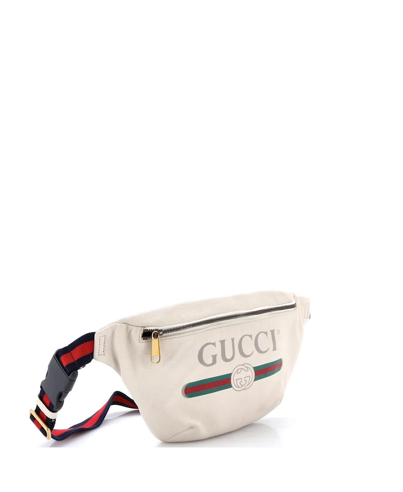Pre-Owned Gucci Medium Logo Belt Bag Printed Leather