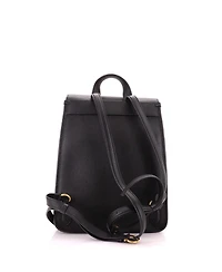 Pre-Owned Salvatore Ferragamo Medium Gancini Flap Drawstring Backpack Leather