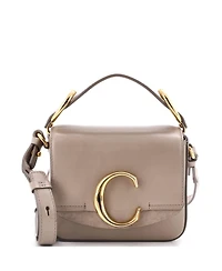 Pre-Owned Chloe Mini C Flap Bag Leather