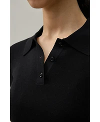 Lilysilk Women's Silk-Cashmere Polo