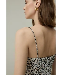 Lilysilk Women's Leopard Print V-Neck Sleeveless Silk Camisole
