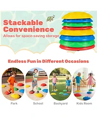 Sugift 8-Piece Non-Slip Sensory Kids Stepping Stones, Ages 3+