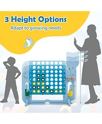Sugift 4-In-1 Jumbo 4-To-Score Game Set, Adjustable Height, Ages 3+
