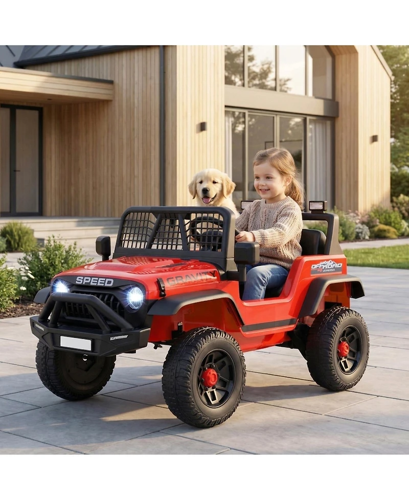 Sugift 24V Kids Ride-On Car with Parent Remote Control and Music, Ages 3+