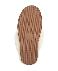 French Connection Women's Genuine Sheepskin Fur Band Slipper - Sand L