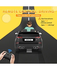 homfan 12V Licensed Land Rover Remote-Control Ride-On Car with Led Lights, Two-Seater, Ages 3+