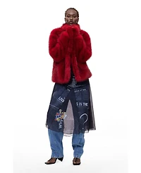 Desigual Women's Short Fur Coat