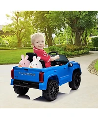 Homfan Licensed Toyota Navigator 41.73"L x 21.65"W x 12.6"H 12V Dual Motor Remote Control Electric Ride-On Truck, Ages 3-8