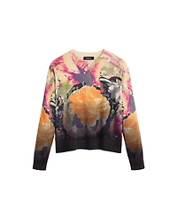 Desigual Women's Lacroix Floral-Print Long-Sleeve Sweater