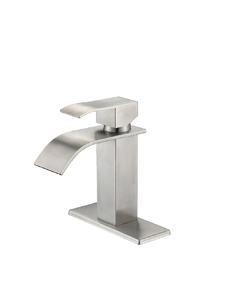 Busdays Single Handle Waterfall Spout Bathroom Faucet for Vanity Sink