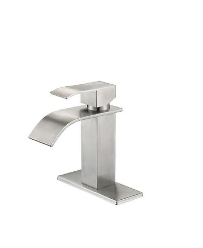 Busdays Single Handle Waterfall Spout Bathroom Faucet for Vanity Sink