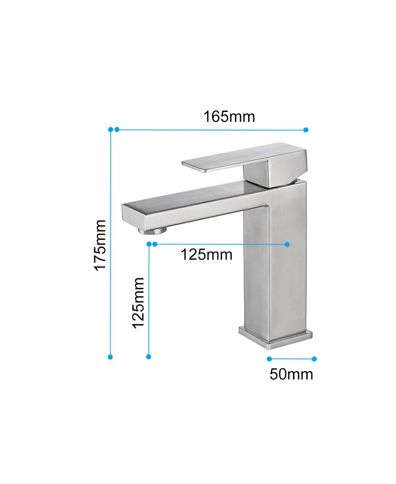 Busdays Single Handle Waterfall Spout Bathroom Faucet for Vanity Sink