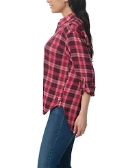Gloria Vanderbilt Women's Amanda Plaid Point-Collar Shirt