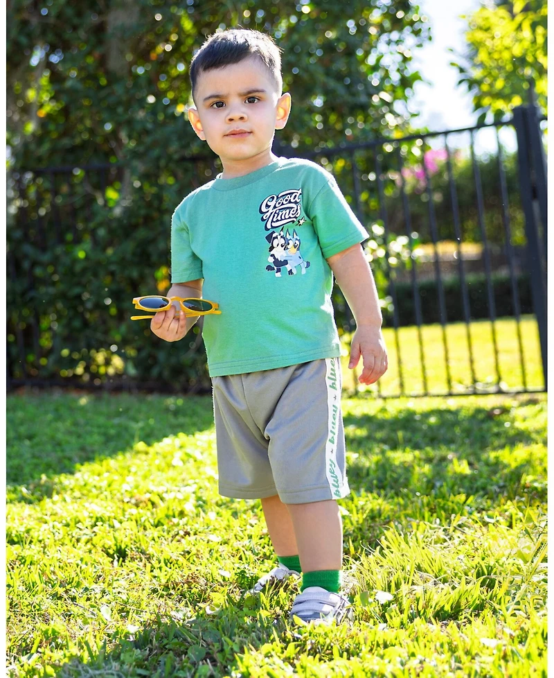 Bluey Toddler Boys Bingo T-Shirt and Mesh Shorts Outfit Set to