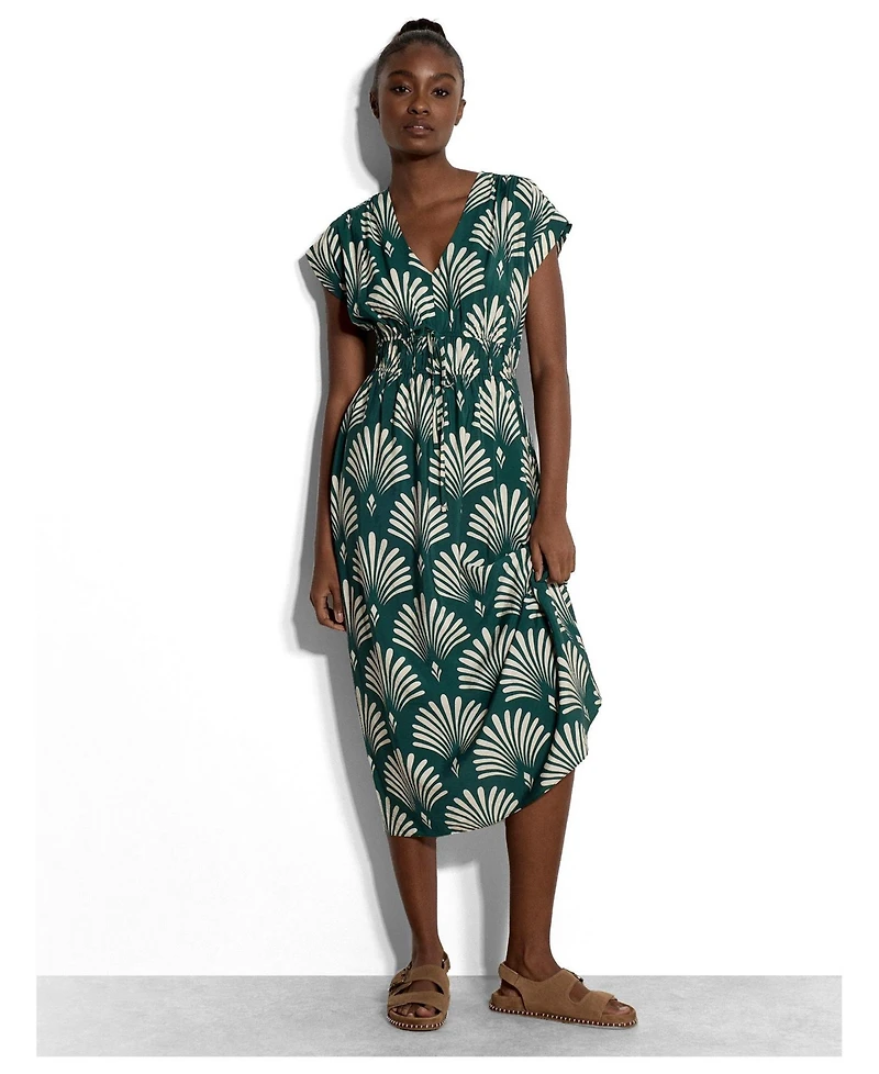 Apricot Women's Palm Geo Smock Waist Dress