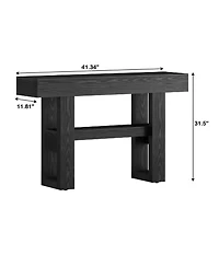 Slickblue 2-Tier Narrow Console Table with Storage Shelves