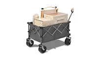 Mountaintop Portable 400L Collapsible Wagon,450LB Big Wheels, Large Capacity Foldable Cart for Camping, Sports, Garden, Baseball