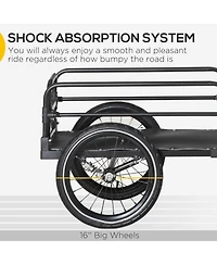 Mountaintop Bike Cargo Trailer, Wheels, Suspension, 88 lbs Load Capacity, Durable Transport Cart