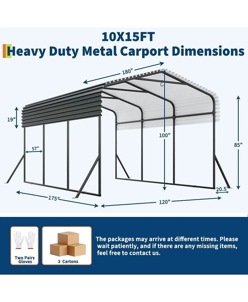 GarveeLife Metal Carport Shelter