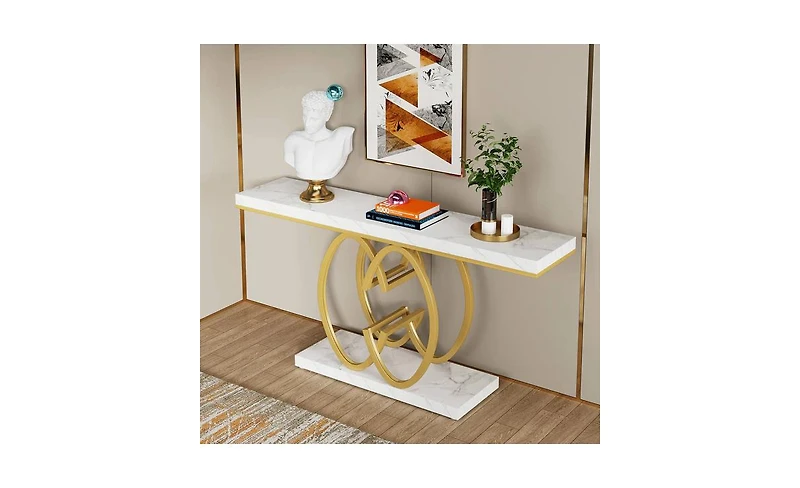 Slickblue 55" Narrow Console Table for Hallway or Sofa