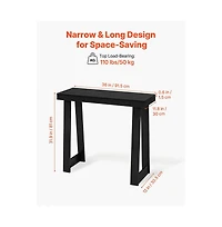 Slickblue Slim Console Table with Modern Design, Narrow Sofa Table for Entryway Hallway and Living Room