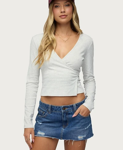Edikted Women's Fonteyn Wrap Top