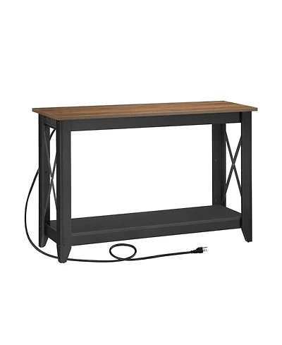Slickblue Modern Entryway Table with Charging Station, Outlets and Usb Ports
