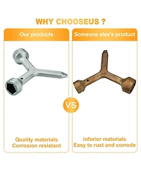Xdovet Valve Manhole Cover Opening Wrench Triangular Socket
