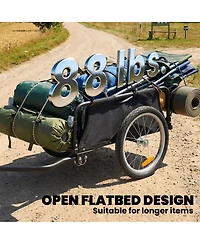 Soozier Bike Cargo Trailer with Quick Release 16" Wheels