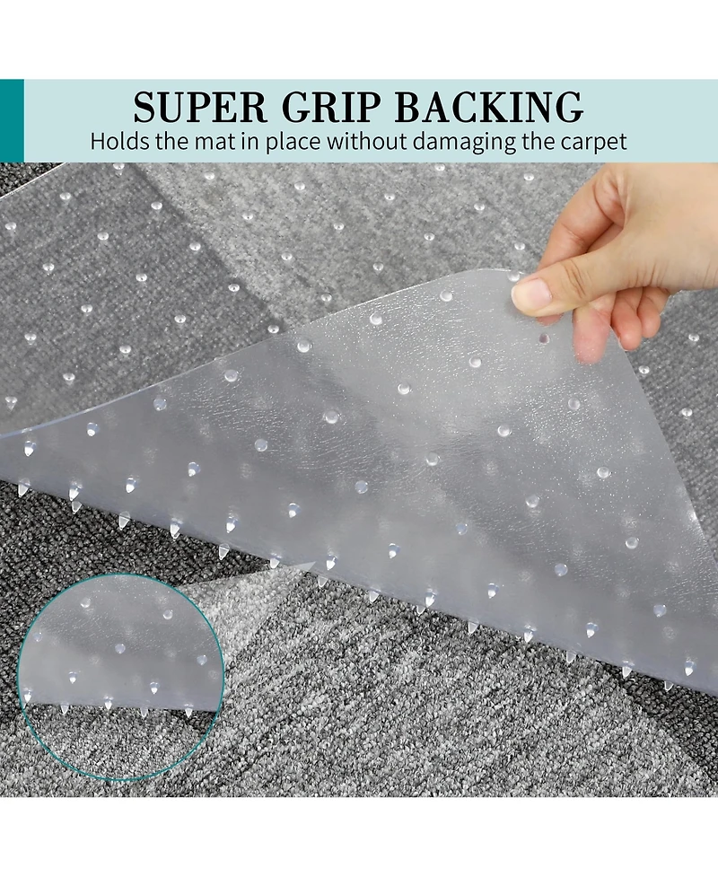 Danrong Office Chair Mat For Carpeted Floors Thick Sturdy Protector Easy Glide Home Gaming