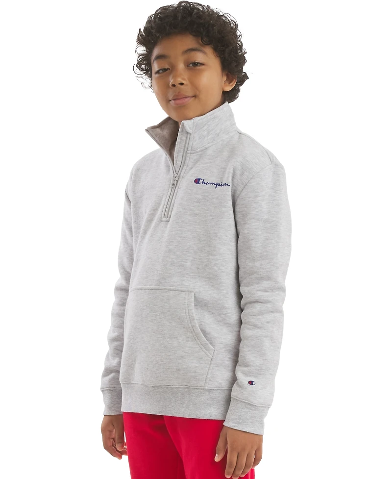 Champion Boys' 8-20 Quarter-Zip Logo Sweatshirt