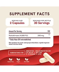 SMNutrition Nattokinase Capsules, 60 Count