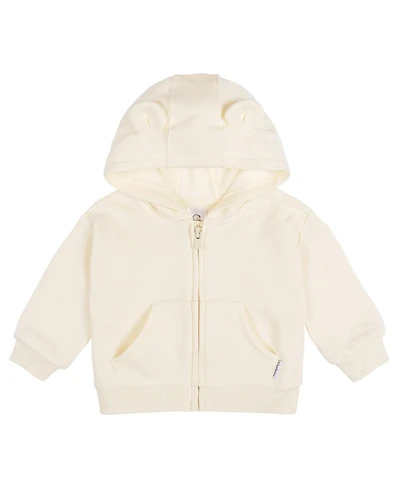 Gerber Baby 0M-24M Neutral Zip Front Sweatshirt, Artic Wolf