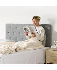 Slickblue Upholstered Full Size Bed Headboard with Adjustable Height for Bedroom, Hotel, and Dormitory