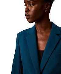 Calvin Klein Women's Notch Collar One-Button Jacket