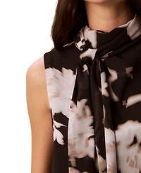 Calvin Klein Women's Sleeveless Scarf Neck Top
