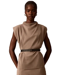 Calvin Klein Women's Draped Neck Top