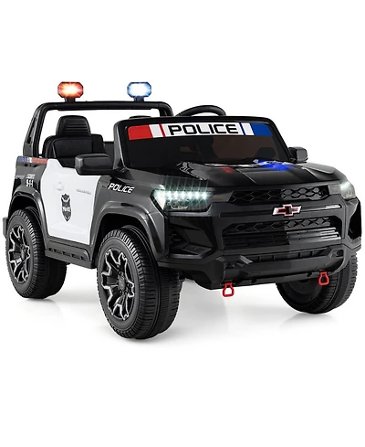 Hongge 24V 2-Seater Kids Ride-On Police Car with 4WD and Remote Control, Ages 3-8