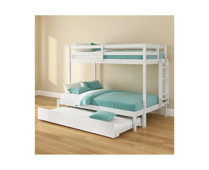 Grain & Grove Bear Plywood Twin/Full Bunk with Trundle