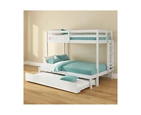 Grain & Grove Bear Plywood Twin/Full Bunk with Trundle