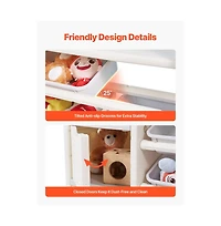 Slickblue Kids Toy Storage Organizer with Bookshelf and 10 Movable Plastic Bins