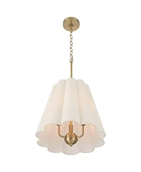 Possini Euro Design Possini Euro Adama 15 3/4" Satin Brass 3-Light Shade Pendant Light