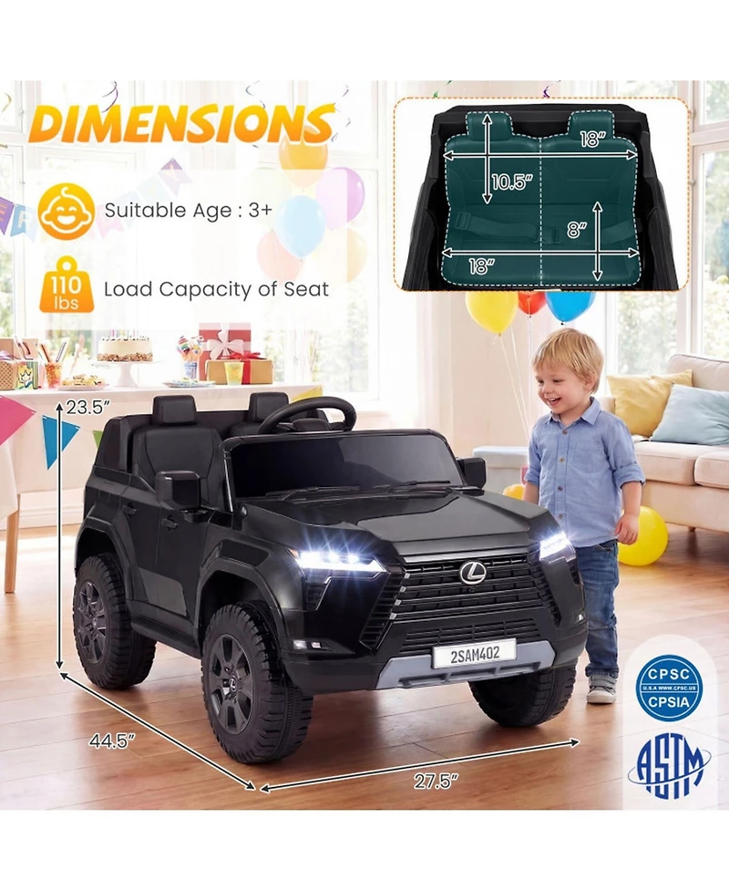 Hongge 24V Licensed Kids Ride-On Suv with 4WD Parent Remote and Spring Suspension