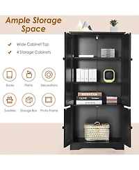 Sugift Accent Storage Cabinet with Adjustable Shelves