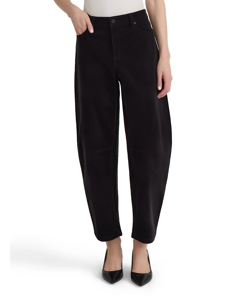 Jones New York Women's Lexington Mid-Rise Barrel Corduroy Pants