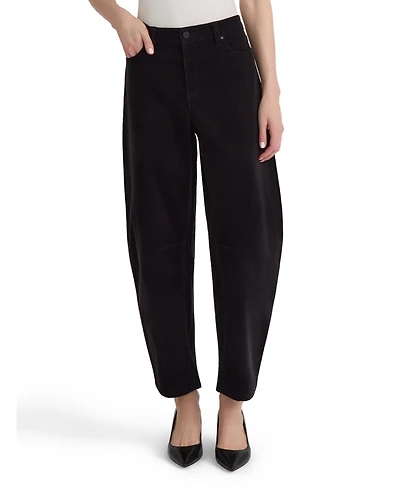 Jones New York Women's Lexington Mid-Rise Barrel Corduroy Pants